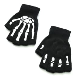 Knitting Gloves Skeleton Head Luminous Half Finger Full Fingers Print Warm Breathable Men Women Fitness Glove Cycling Equipment