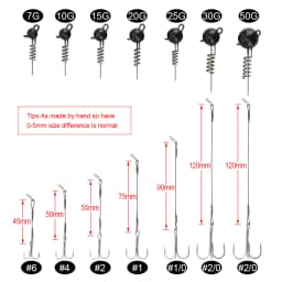 Spinpoler Screwball Jig Head Rig With Stinger For Soft Fishing Lures Steel Wire Treble Hook Perfect For Pike Perch Zander Bass