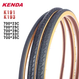 Kenda 700C Bicycle Tire 700x23C 25C 28C 32C 35C K191 K193 Ultralight Yellow Side Tyre Pneu Bicicleta Road Bike Tires