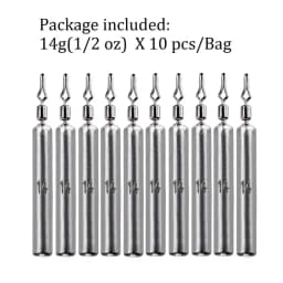 10pcs Fishing Sinker 3.5g 5g 7g 10g 14g 20g Drop Shot Weight Sinkers Fishing Tackle Accessories