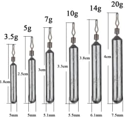 10pcs Fishing Sinker 3.5g 5g 7g 10g 14g 20g Drop Shot Weight Sinkers Fishing Tackle Accessories