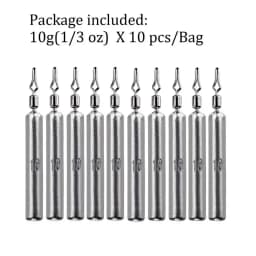 10pcs Fishing Sinker 3.5g 5g 7g 10g 14g 20g Drop Shot Weight Sinkers Fishing Tackle Accessories