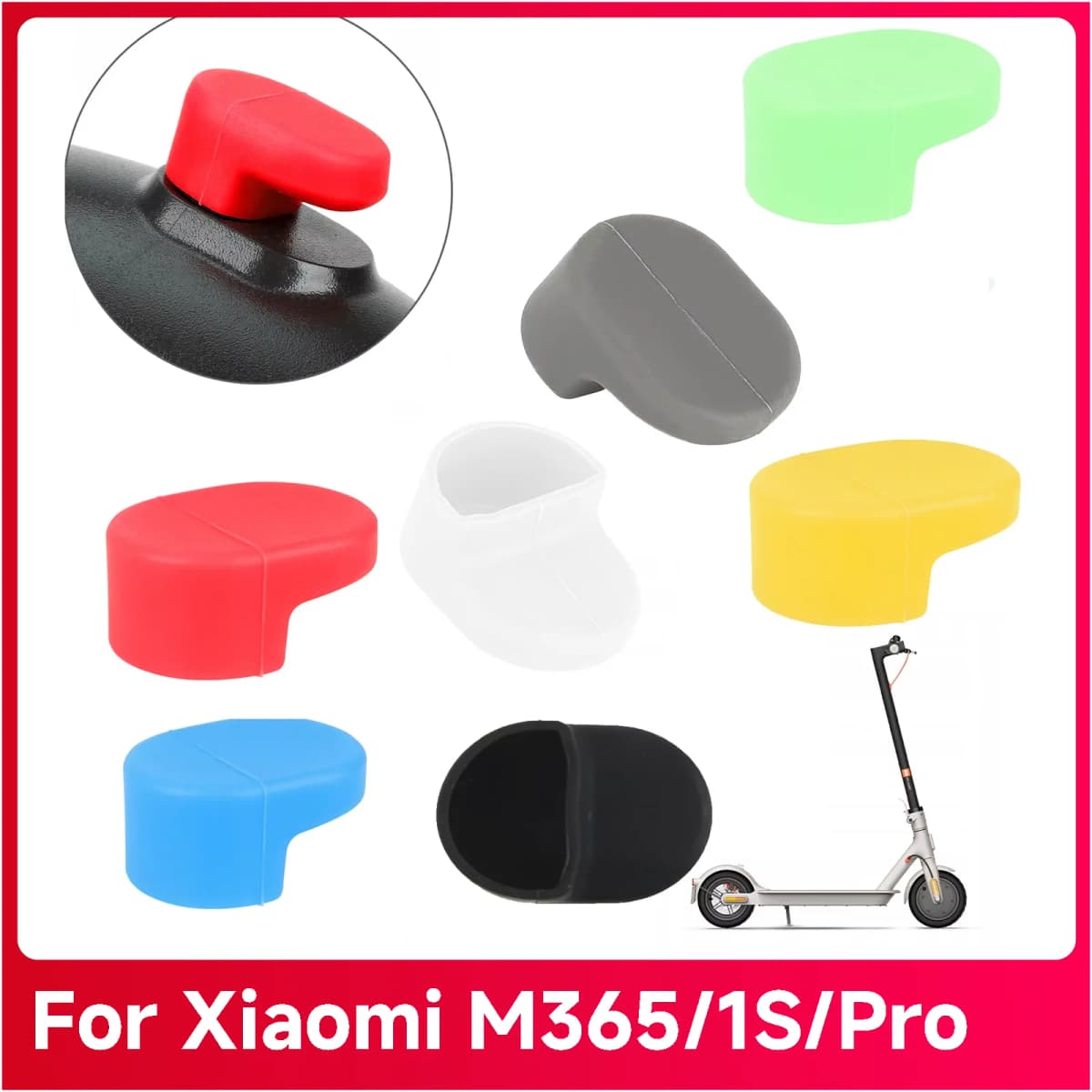 Fender Hook Silicone Sleeve For Xiaomi M365 1S Pro Electric Scooter Mudguard Lightweight Rear Fender Hook Sleeve Buckle Cap