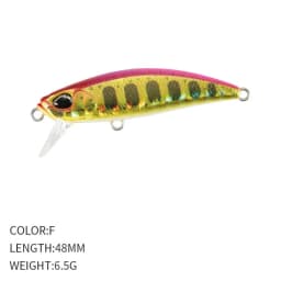 4.8cm 6.5g Fishing Lure Micro Minnow Wobbler Long Cast Sinking Trolling Jerkbait Swimbait Artificial Hard Bait Trout Bass Bait