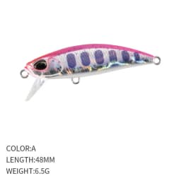 4.8cm 6.5g Fishing Lure Micro Minnow Wobbler Long Cast Sinking Trolling Jerkbait Swimbait Artificial Hard Bait Trout Bass Bait
