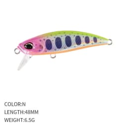 4.8cm 6.5g Fishing Lure Micro Minnow Wobbler Long Cast Sinking Trolling Jerkbait Swimbait Artificial Hard Bait Trout Bass Bait