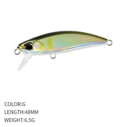 4.8cm 6.5g Fishing Lure Micro Minnow Wobbler Long Cast Sinking Trolling Jerkbait Swimbait Artificial Hard Bait Trout Bass Bait