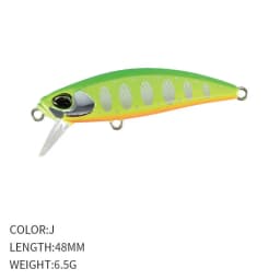 4.8cm 6.5g Fishing Lure Micro Minnow Wobbler Long Cast Sinking Trolling Jerkbait Swimbait Artificial Hard Bait Trout Bass Bait