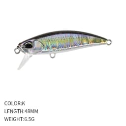 4.8cm 6.5g Fishing Lure Micro Minnow Wobbler Long Cast Sinking Trolling Jerkbait Swimbait Artificial Hard Bait Trout Bass Bait