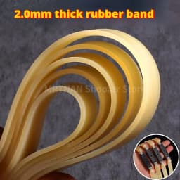 2MM Powerful Resilient Rubber Flat Elastic Band For Slingshot Catapult Latex Tape Replacement Accessory Outdoor Hunting Tools