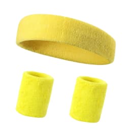 3PCs/set Mens Sports Headband Sweatband Stretch Elastic Outdoor Sport Sweat Headband Wristband Women Gym Running Tennis Headwrap
