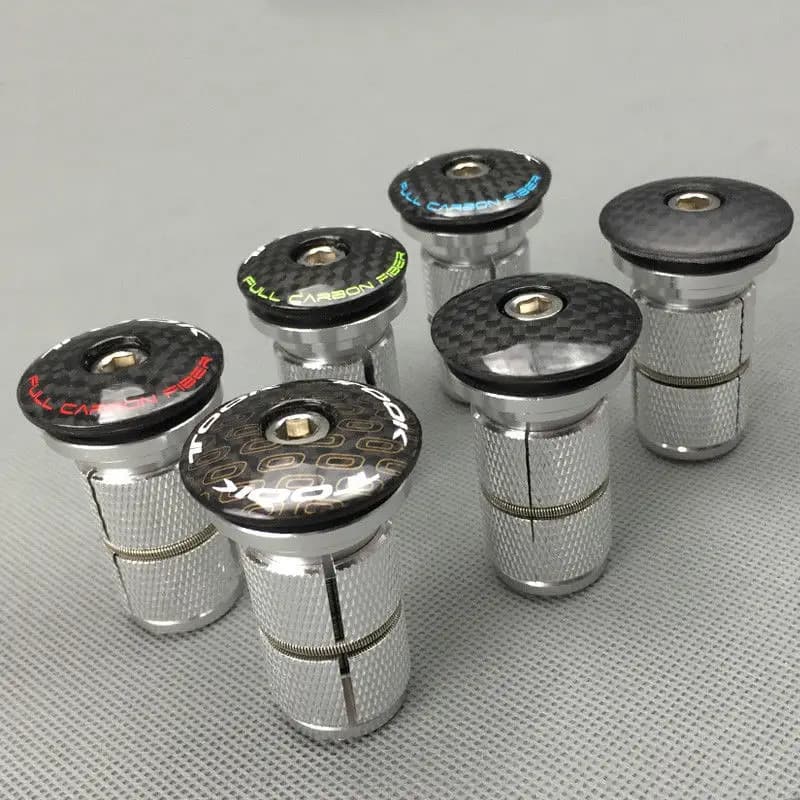 Toseek Bicycle Headset Expander Top Cap Carbon Fiber Stem Top Cap Aluminum Alloy Headset Expander Cover Bike Accessories