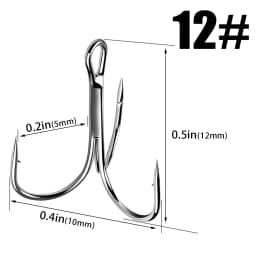 Gamakatsu Fishing Hooks 15Pcs/lot 13ME 1#-14# High Carbon Steel Material Treble Black Fishing Hook Fishing Tackle Round Bend