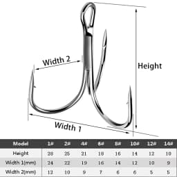 Gamakatsu Fishing Hooks 15Pcs/lot 13ME 1#-14# High Carbon Steel Material Treble Black Fishing Hook Fishing Tackle Round Bend