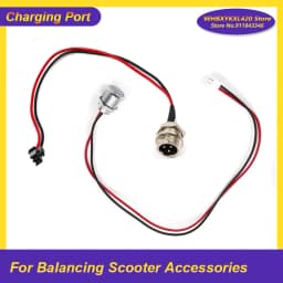 Balancing Scooter Hoverboard 3 Pin 3 Pole Connector 2 Wire Charging Port Replacement Practical Electric Balance Car Parts