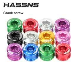 HASSNS Chainring Bolts 5Pcs Integrated Crankset Mtb Chainwheel Screws Monoplate Cranks Bicycle Dental Plate 6.5mm Mountain Bike