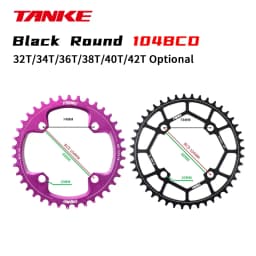 TANKE 104BCD MTB Chainring Round Narrow Wide Ultralight Mountain Bike 32T 34T 36T 38T 40T 42T 44T Crankset Tooth Single Disc
