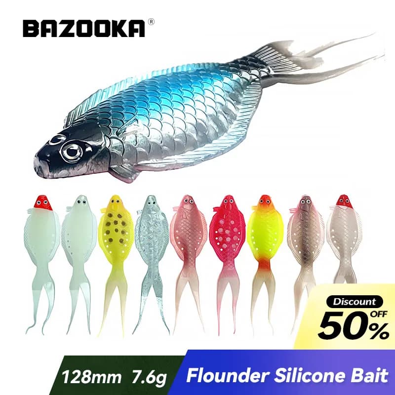 Bazooka JIG Shad Worm Soft Bait Jigging Wobblers Fishing Lure Tackle Bass Pike Aritificial Silicone Swimbait Shrimp Winter Bait