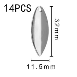 12/14Pcs Colorado Spinner Blade for Spinnerbaits Fishing Lure Spinner Bait Blades DIY Walleye Rig Lure Making Parts Accessories