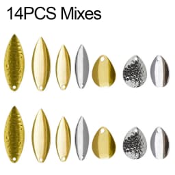 12/14Pcs Colorado Spinner Blade for Spinnerbaits Fishing Lure Spinner Bait Blades DIY Walleye Rig Lure Making Parts Accessories