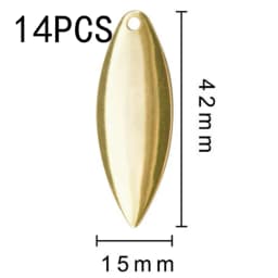 12/14Pcs Colorado Spinner Blade for Spinnerbaits Fishing Lure Spinner Bait Blades DIY Walleye Rig Lure Making Parts Accessories