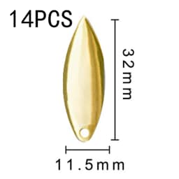 12/14Pcs Colorado Spinner Blade for Spinnerbaits Fishing Lure Spinner Bait Blades DIY Walleye Rig Lure Making Parts Accessories