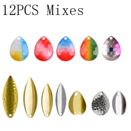 12/14Pcs Colorado Spinner Blade for Spinnerbaits Fishing Lure Spinner Bait Blades DIY Walleye Rig Lure Making Parts Accessories