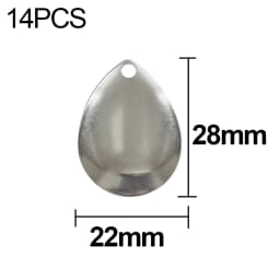 12/14Pcs Colorado Spinner Blade for Spinnerbaits Fishing Lure Spinner Bait Blades DIY Walleye Rig Lure Making Parts Accessories