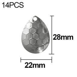 12/14Pcs Colorado Spinner Blade for Spinnerbaits Fishing Lure Spinner Bait Blades DIY Walleye Rig Lure Making Parts Accessories