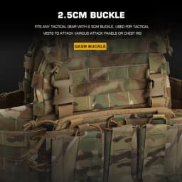2pcs/set Tactical Vest Belt QASM Quick Attach Buckle/SRB Side Release Buckle/G Hooks Modular Vest Accessories