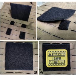 2×Hook and Loop Tacticals Patches Board Molles Attachment,Patches Display Board Molles Panel for Badge Insignias Patches