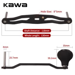 Kawa New Fishing Reel Handle Carbon Fiber With Eva Knob Length120mm Size 7x4 and 8X5mm For D/S Saltwater FishingRocker Accessory