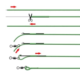 Hirisi 1pcs 35LB 7M Leadcore Carp Fishing Tackle Line Make Carp Hair Rigs 3 Color Braided Lead Line
