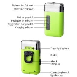 Air Pump Water Pump Oxygen Pump with Sensor Multi-Function Rechargeable Outdoor Fishing Accessories for Fishing Tackle