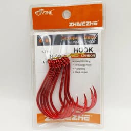 ZYZHE 8~28Pcs Red Octopus Beak Fishing Hooks High Carbon Steel 11 Sizes BKK Hooks Sharp Ideal For Freshwater Saltwater Fishhooks