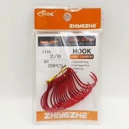 ZYZHE 8~28Pcs Red Octopus Beak Fishing Hooks High Carbon Steel 11 Sizes BKK Hooks Sharp Ideal For Freshwater Saltwater Fishhooks