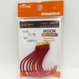 ZYZHE 8~28Pcs Red Octopus Beak Fishing Hooks High Carbon Steel 11 Sizes BKK Hooks Sharp Ideal For Freshwater Saltwater Fishhooks