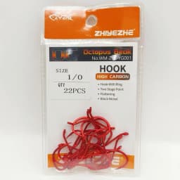 ZYZHE 8~28Pcs Red Octopus Beak Fishing Hooks High Carbon Steel 11 Sizes BKK Hooks Sharp Ideal For Freshwater Saltwater Fishhooks