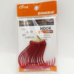 ZYZHE 8~28Pcs Red Octopus Beak Fishing Hooks High Carbon Steel 11 Sizes BKK Hooks Sharp Ideal For Freshwater Saltwater Fishhooks