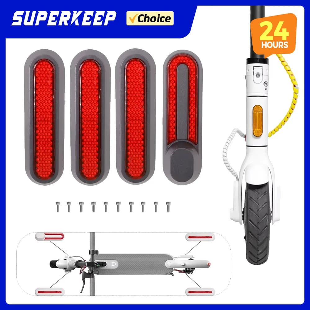 Wheel Cover Protect Shell For Xiaomi 3 Electric Scooter M365 Pro 2 1s Front Rear Safety Reflective Tube Night Reflective Sticker