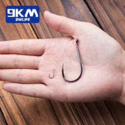 9KM Fishing Hooks 50~100Pcs Octopus Beak Hook Carp Fishing Jigging Hook Barbed Black High Carbon Steel Ice Fishing Accessories