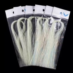 ICERIO 2packs Holographic Mylar Flash Tinsel Synthetic Luminous Glowing Fly Tying Material for Fishing Assist Hook Jigs Lure