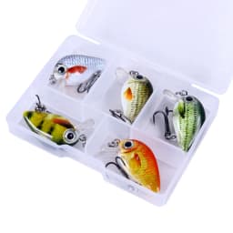 HENGJIA 5pcs 1.5g-2g 3cm Mini Crankbait Kit Artificial Wobblers Hard Bait Bass Trout Fishing Lure Tackle Pesca Peche Truite