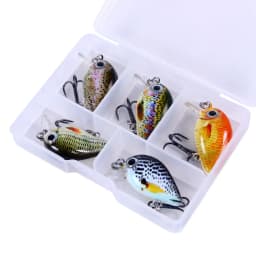 HENGJIA 5pcs 1.5g-2g 3cm Mini Crankbait Kit Artificial Wobblers Hard Bait Bass Trout Fishing Lure Tackle Pesca Peche Truite