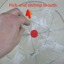1pcs Foldable Fishing Shrimp Fish Crab Bait Net Trap 4 Holes Crayfish Lobster Fishnet Cast Dip Cage 33*12cm