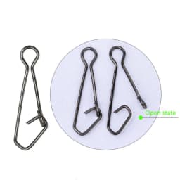 DNDYUJU 50pcs Fishing Snap Fast Lock Fishing Connector Lure Safety Pin Fish Tool Stainless Steel Snap Swivel Fish Tackle