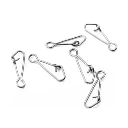 DNDYUJU 50pcs Fishing Snap Fast Lock Fishing Connector Lure Safety Pin Fish Tool Stainless Steel Snap Swivel Fish Tackle