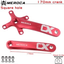 MEROCA Bicycle Crank Chainwheel 104BCD MTB Bike Crankset Aluminum Alloy with Bottom 170mm Crank Black 32/34/36/38/40/42T Plate