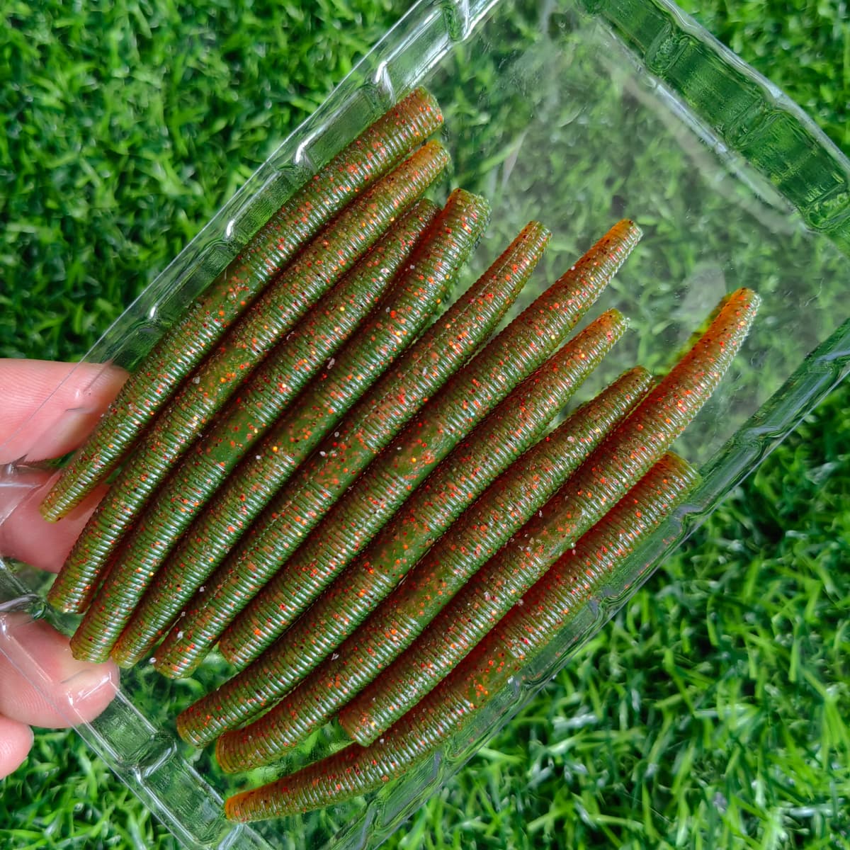 MUKUN Soft Bait Worm 80mm 105mm 10pcs Stick Worm Baits Leurre Souple Wobblers For All Fish Pesca Bass Fishing Lure