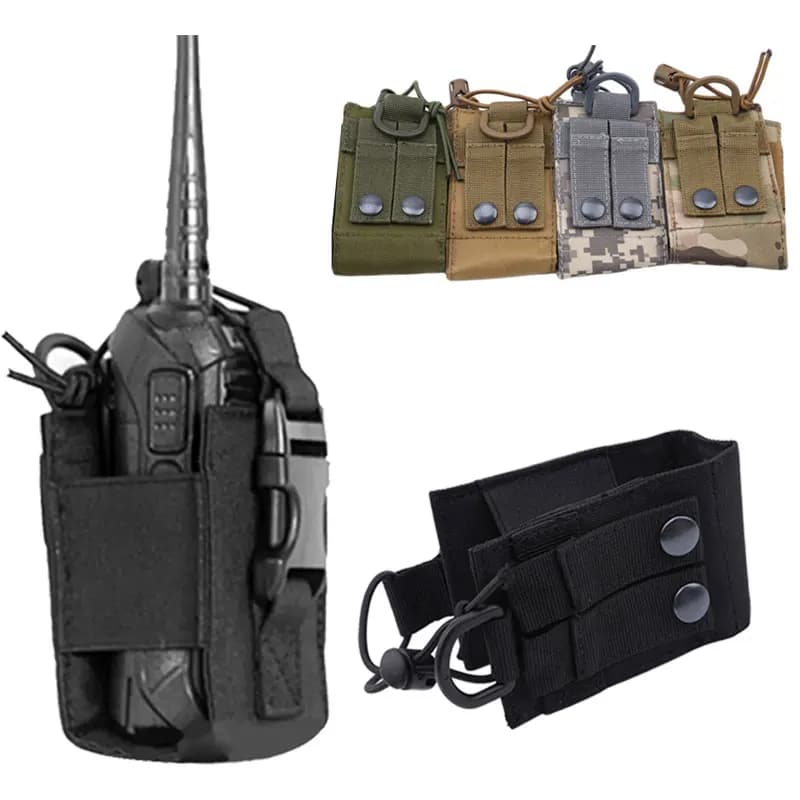 2024 Radio Pouch Hunting Walkie Talkie Holder Interphone Hanging Bag Molle Nylon Magazine Pouch Pocket Caza